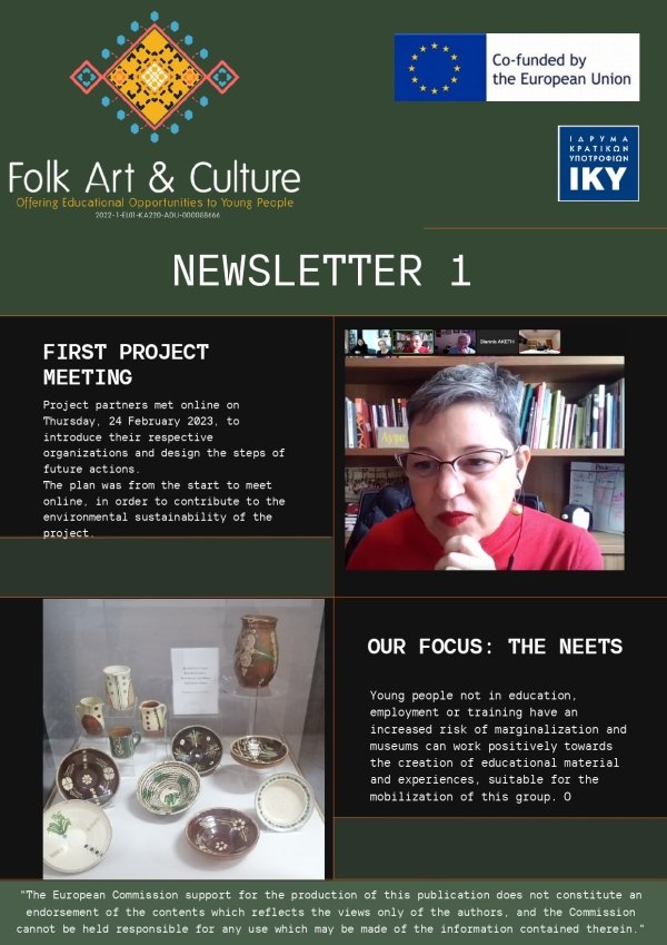 Progetto Folk Art &amp; Culture 1° Newsletter.